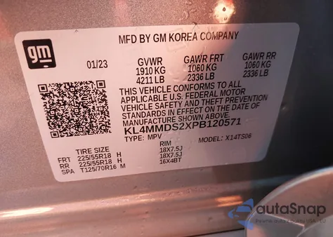 2023 Buick Encore Gx Select Fwd z USA, uszkodzony, nr VIN KL4MMDS2XPB120571